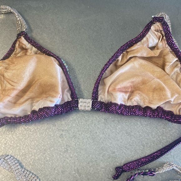 Wellness Bikini, light purple with AB stones and AB colored stones - Picture 4 of 5